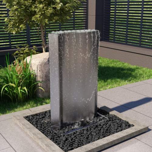 HD Zahradní fontána stříbrná 60,2 x 37 x 122,1 cm nerezová ocel