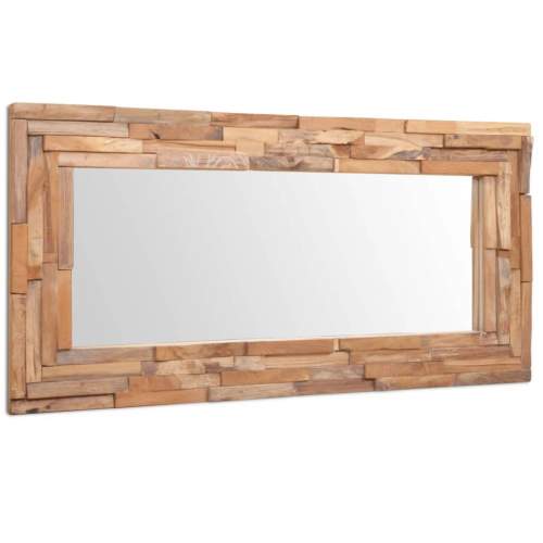 HD Dekorativní zrcadlo teak 120 x 60 cm obdélníkové