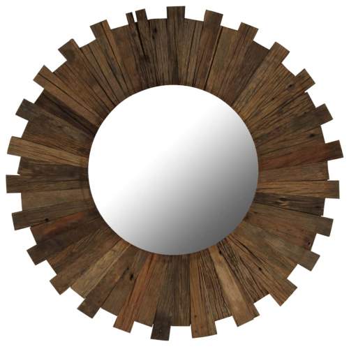 Emaga Nástěnné zrcadlo masivní recyklované dřevo 70 cm