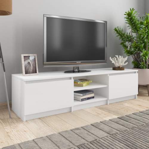 TV stolek bílý 140x40x35,5 cm dřevotříska