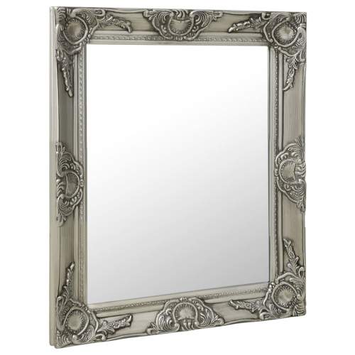 VIDA Nástěnné zrcadlo barokní styl 50 x 60 cm stříbrné