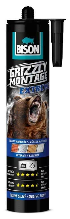 Lepidlo BISON GRIZZLY MONTAGE EXTREME WHITE 435 g