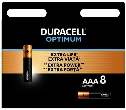 DURACELL Optimum AAA alkalická baterie mikrotužková AAA 8 ks
