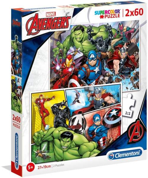 CLEMENTONI Puzzle Avengers 2x60 dílků
