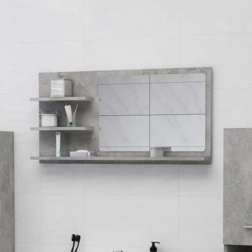 VIDA Koupelnové zrcadlo betonově šedé 90 x 10,5 x 45 cm