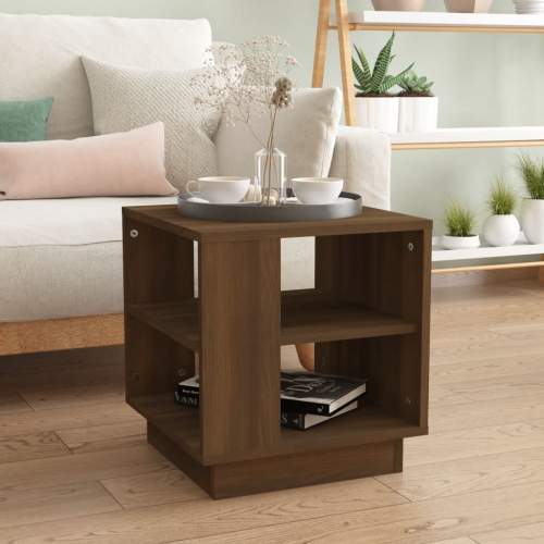HD Konferenční stolek hnědý dub 40 x 40 x 43 cm kompozitní dřevo