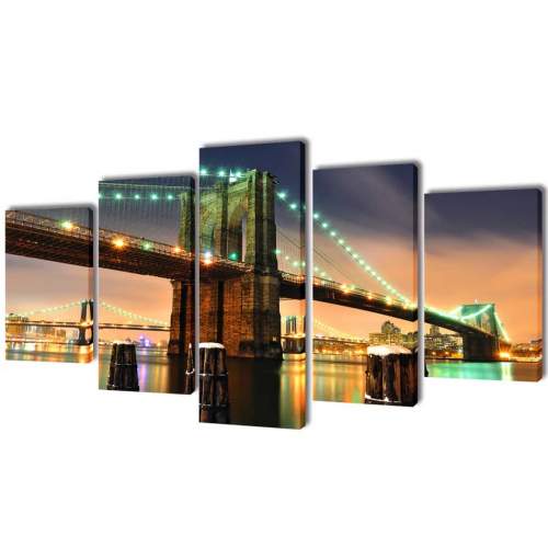 HD Sada obrazů, tisk na plátně, Brooklynský most, 200 x 100 cm