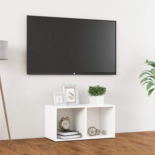 TV stolek bílý 72 x 35 x 36,5 cm dřevotříska