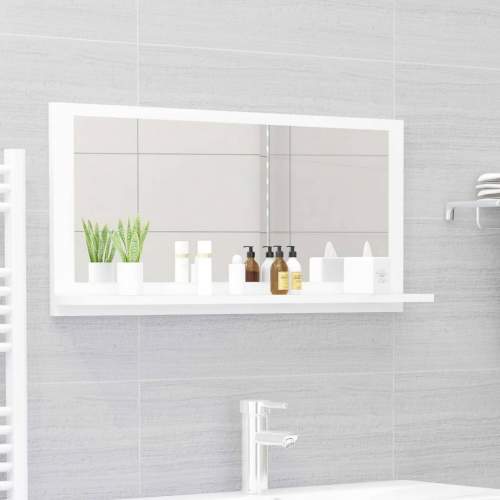 Koupelnové zrcadlo bílé 80×10,5×37 cm dřevotříska