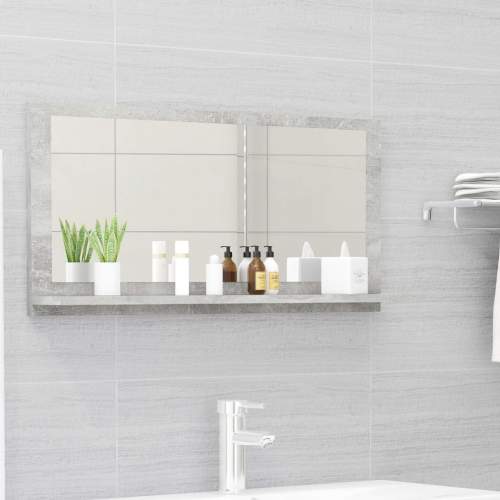 HD Koupelnové zrcadlo betonově šedé 80 x 10,5 x 37 cm dřevotříska
