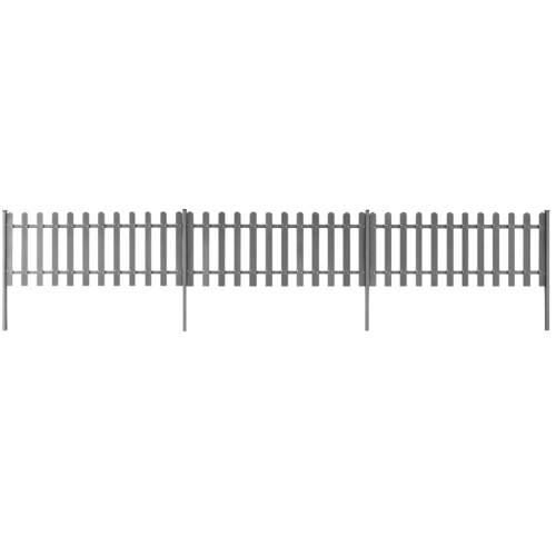 VIDA Laťkový plot se sloupky 3 ks WPC 600 x 80 cm