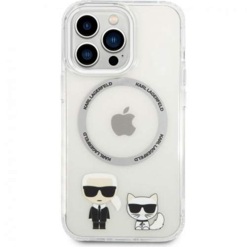 Karl Lagerfeld Karl and Choupette kryt s MagSafe pro iPhone 14 Pro čirý 3666339077778