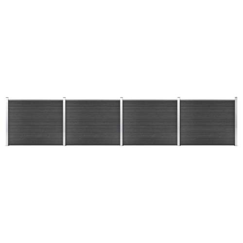 Set plotového dílce WPC 699 × 146 cm šedý