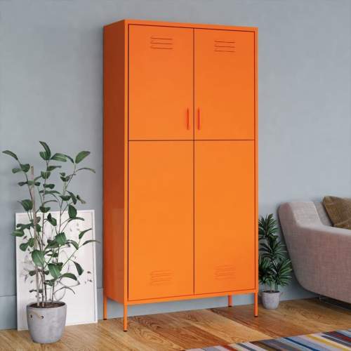 Emaga Šatní skříň oranžová 90 x 50 x 180 cm ocel