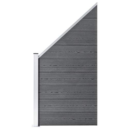 VIDA Plotový dílec dřevoplast 95 x 105–180 cm šedý