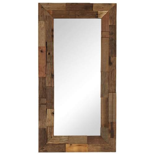 VIDA Zrcadlo recyklované dřevo 50 x 110 cm
