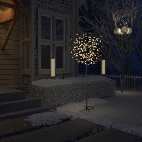 Shumee Vánoční strom 200 LED teplé bílé světlo třešňový květ 180 cm