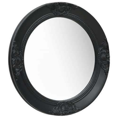 Nástěnné zrcadlo barokní styl 50 cm černé