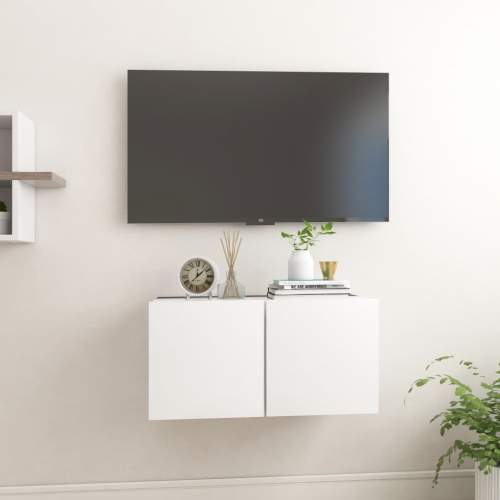 HD Závěsná TV skříňka bílá 60 x 30 x 30 cm