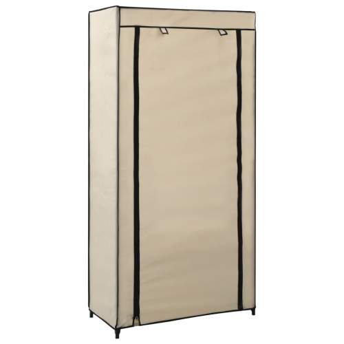 shumee  282429  Shoe Cabinet with Cover Cream 58x28x106 cm Fabric