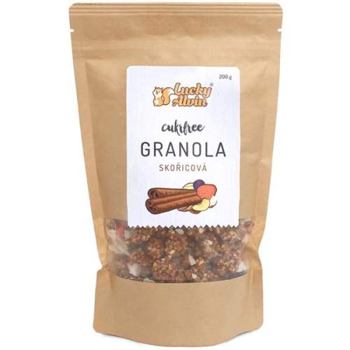 Lucky Alvin Cukrfree skořicová granola 200 g
