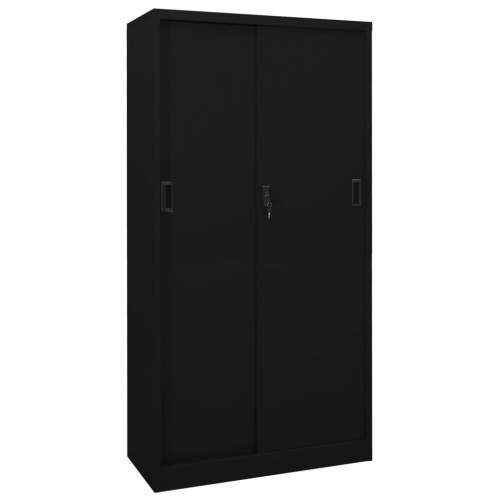 SHUMEE s posuvnými dveřmi černá 90 × 40 × 180 cm