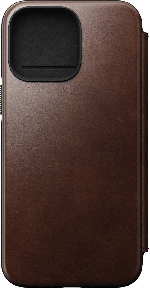 Pouzdro na mobil Nomad Leather MagSafe Folio Brown iPhone 14 Pro Max