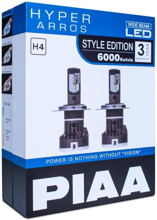 LED autožárovka PIAA Hyper Arros Gen3 LED náhrady autožárovek H4 6000K
