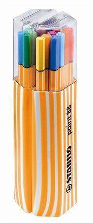 STABILO Liner  "Point 88 Twister Pack", 20 barev, 0,4mm, v plastovém obalu,  set 20 ks