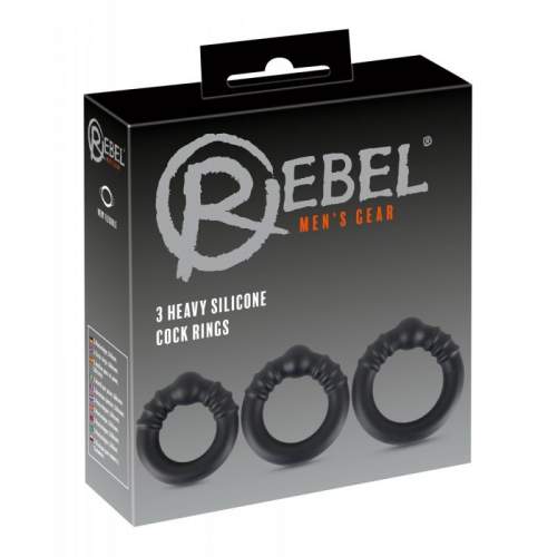 Rebel Silicone Steel Rebel Sada 3 erekčních kroužků