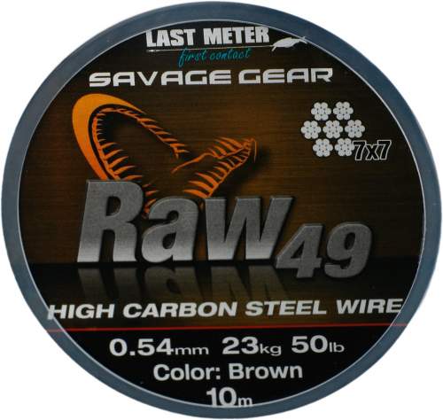 Savage Gear lanko Raw 49 Uncoated Brown 10m