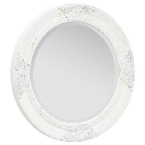 shumee Nástěnné zrcadlo barokní styl 50 cm bílé