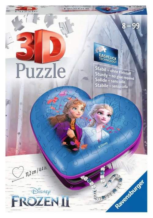 RAVENSBURGER 3D puzzle Srdce Ledové království 2, 54 dílků