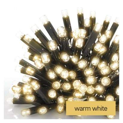 EMOS Lighting Profi LED spojovací řetěz černý, 5 m, venkovní i vnitřní, teplá bílá, časovač