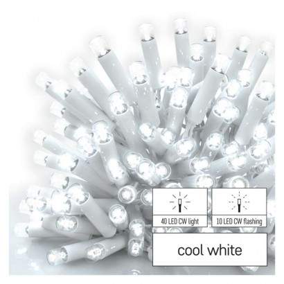 Emos Profi LED spojovací řetěz blikající bílý – rampouchy, 3 m, venkovní, studená bílá, časovač