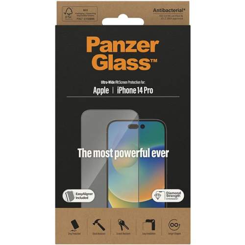 PanzerGlass ochranné sklo pro Apple iPhone 14 Pro s instalačním rámečkem 2784
