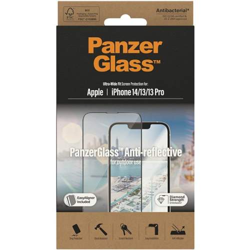 PanzerGlass Apple iPhone 14/13/13 Pro s Anti-reflexní vrstvou a instalačním rámečkem