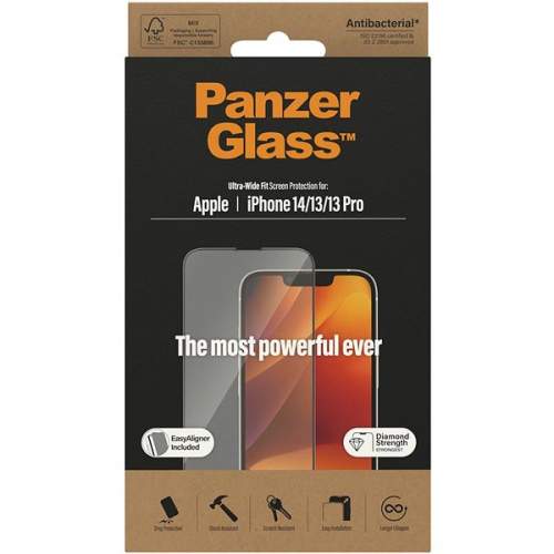 PanzerGlass ochranné sklo Privacy pro Apple iPhone 14/13/13 Pro s instalačním rámečkem P2783