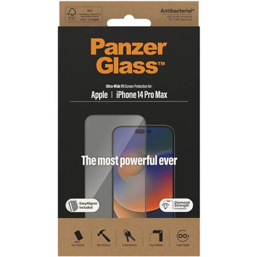 PanzerGlass ochranné sklo Privacy pro Apple iPhone 14 Pro Max s instalačním rámečkem P2786