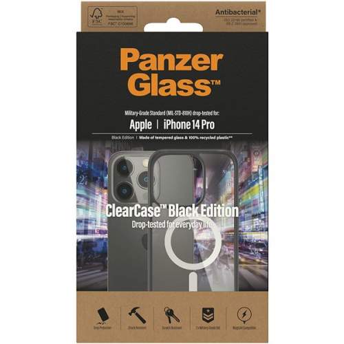 PanzerGlass ClearCase Apple iPhone 14 Pro (Black edition) s MagSafe 414
