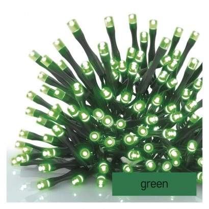 EMOS Lighting Standard LED spojovací vánoční řetěz, 10 m, venkovní i vnitřní, zelená, časovač