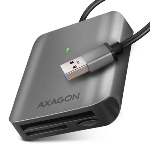 AXAGON CRE-S3, USB-A 3.2 Gen 1 - SUPERSPEED čtečka karet, 3-slot & lun SD/microSD/CF, podpora UHS-II - CRE-S3