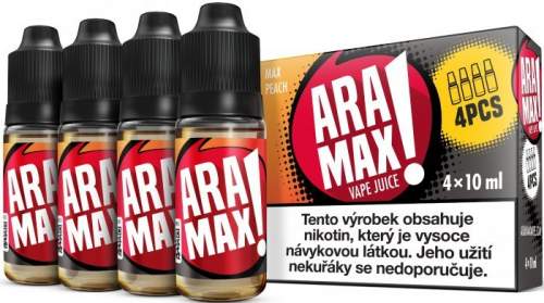 ARAMAX 4Pack Max Peach 4x10ml 3mg