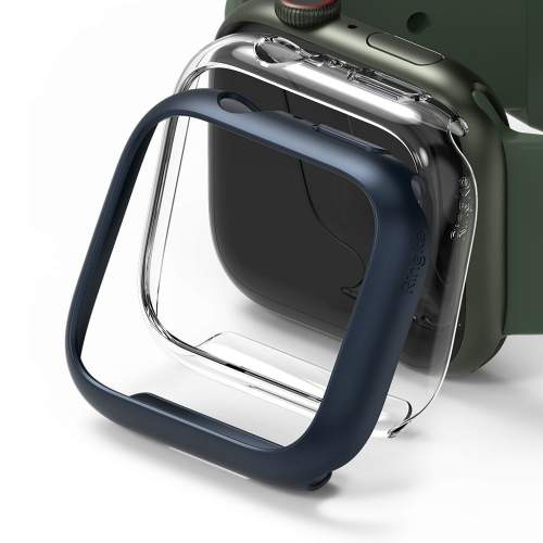 RINGKE SLIM 2-PACK APPLE WATCH 7 (41 MM) CLEAR & METALLIC BLUE