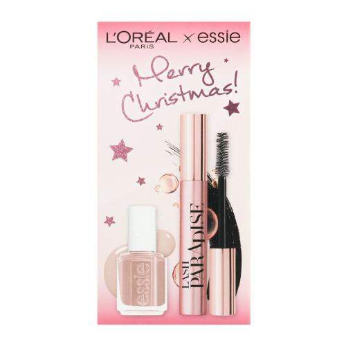 L'Oréal Paris Merry Christmas! dárková kazeta pro ženy řasenka Lash Paradise 6,4 ml + lak na nehty Essie Nail Color 13,5 ml 11 Not Just A Pretty Black