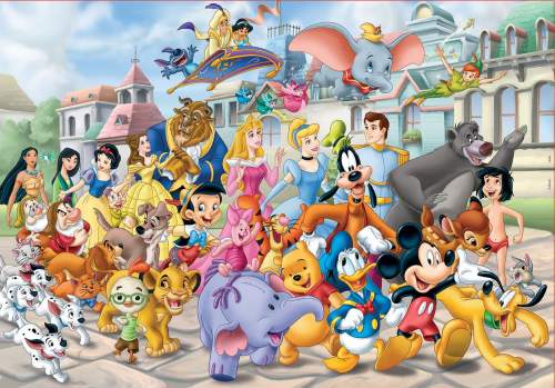 EDUCA Puzzle Průvod postaviček Disney 200 dílků