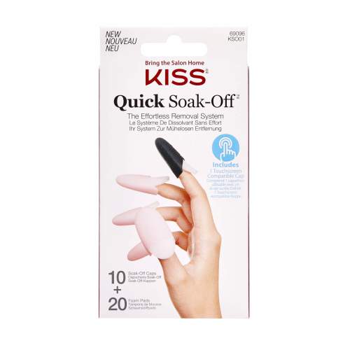 KISS Odstraňovač umělých nehtů (Soak Off Remover Caps) 20 ks