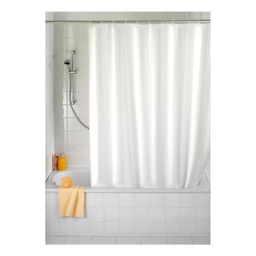 WENKO Sprchový závěs, textilní, barva bílá, 180x200 cm
