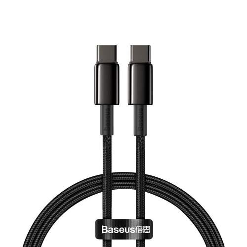 Datový kabel Baseus Tungsten Gold Fast Charging Data Cable Type-C (USB-C) 100W 1m Black