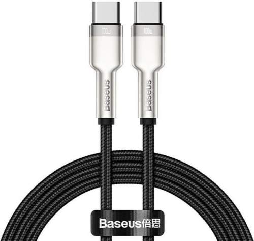 Kabel BASEUS Typ C až Typ C PD100W Napájecí kabel Kovový kabel CATJK-D01 2 metry black